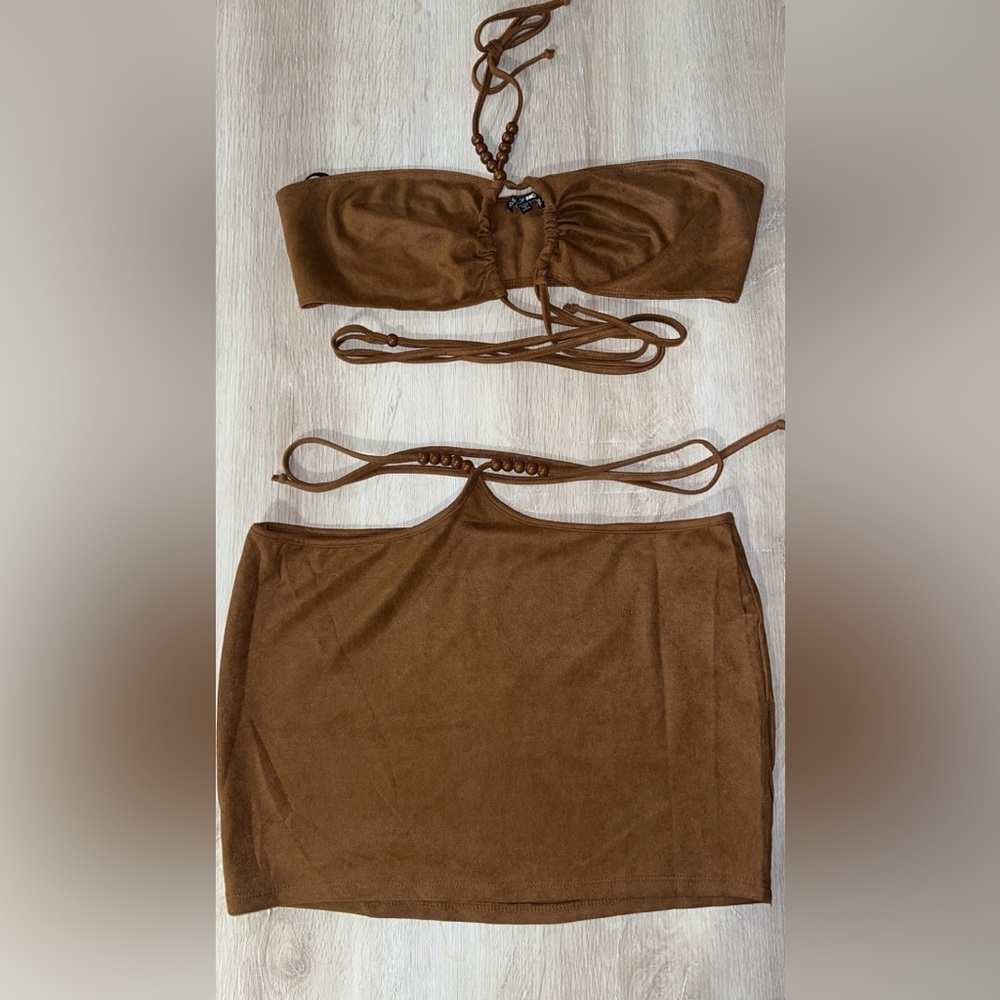 Brown Two-Piece Set